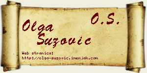 Olga Suzović vizit kartica